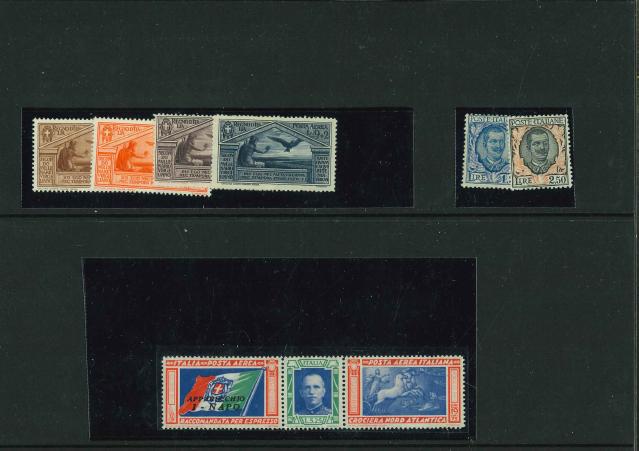 Stamp of Italy » Italy and Areas Collections and Lots 1911-1948, on six stockcards nice selection of good values