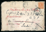 Stamp of Ireland » Political & Transitional Periods » Pre Transitional Period 1916-1921 1920 Mourning envelope addressed to India and redirected