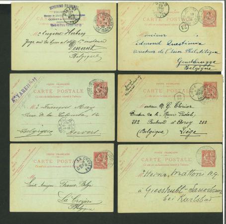 Stamp of Colonies françaises » Levant CANCEL Entiers Postaux : 1903-1914, joli lot de 22 entiers