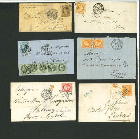 Stamp of France » Lettres Classiques Collections 1855-1871, intéressant petit lot de six lettres classiques