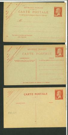 Stamp of France » Entiers Postaux CANCEL 1925, entiers type Pasteur 30c Y&T n° 173-CPRP1, 60c