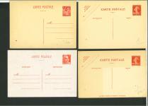 Stamp of France » Entiers Postaux 1903-1945, bel ensemble de onze entiers postaux neufs