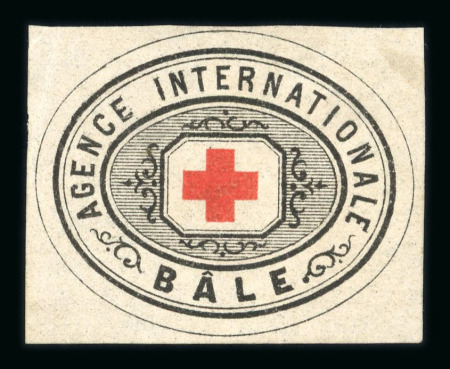 Stamp of Switzerland / Schweiz » Portofreiheit für das Rote Kreuz 1870, « AGENCE INTERNATIONALE DE BÂLE », lose Marke