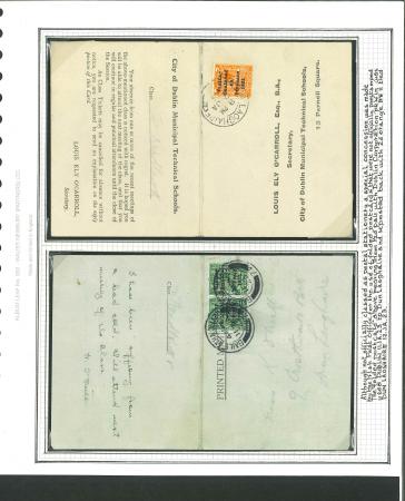 Stamp of Ireland » Political & Transitional Periods » British Postal Stationery - February 17, 1922 to July 23, 1924 1923 Forwarded Transmission of a Folded Postcard: Dublin