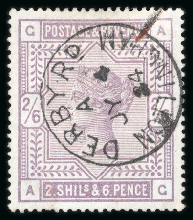 Stamp of Great Britain » 1855-1900 Surface Printed » 1883-84 & 1888 High Values 1883-84 2s6d lilac on blued paper, used with clear