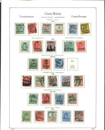 Stamp of Great Britain » Officials 1882-1904 Attractive mint and used selection of officials