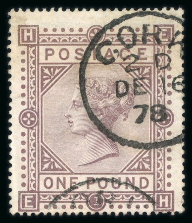 Stamp of Ireland » GB Used In Ireland 1867-83 Maltese Cross £1 brown-lilac, plate 1, used
