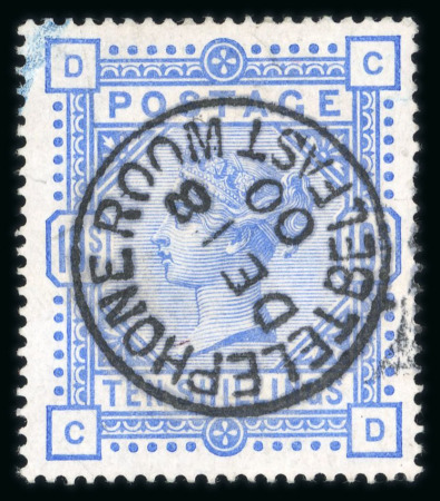 Stamp of Ireland » GB Used In Ireland 1883-84 Anchor 10s blue on white paper, used with lovely