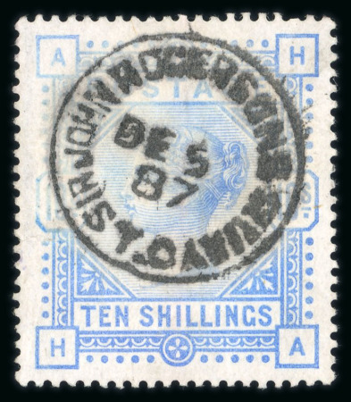 Stamp of Ireland » GB Used In Ireland 1883-84 Anchor 10s blue on white paper, used