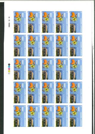 Stamp of Colonies françaises » Nouvelle-Calédonie 1991-1993, ensemble peu commun de 23 feuilles entères