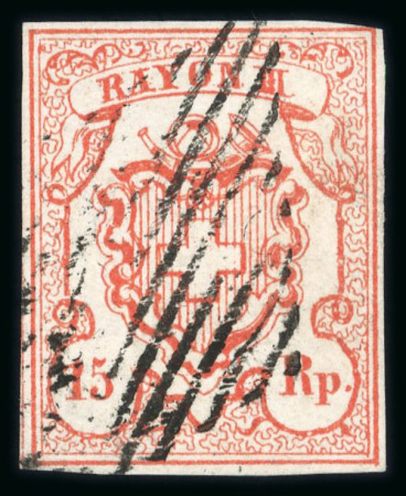 Stamp of Switzerland / Schweiz » Rayonmarken » Rayon III, kleine Ziffer (Rp.) 1852, Rayon III kleine Wertziffern Rappen, Type 3