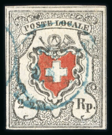 Stamp of Switzerland / Schweiz » Orts-Post und Poste Locale 1850, Poste Locale mit Kreuzeinfassung, Type 30