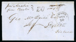 Stamp of Ireland » Transatlantic Mail to, from and via Ireland 1857 (10.2) Folded entire from New York to Dublin,