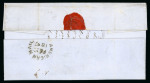 Stamp of Ireland » Transatlantic Mail to, from and via Ireland 1857 (10.2) Folded entire from New York to Dublin,