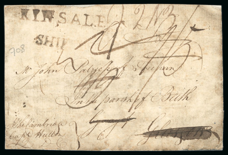 Stamp of Ireland » Pre-Stamp Postal History » Independant Post Office Period - 1784-1831 c1770 Cover front  from John McLennan in Berbice, British