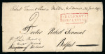 Stamp of Ireland » Pre-Stamp Postal History » Independant Post Office Period - 1784-1831 1807 (July) Folded cover sent from Milton to Belfast,