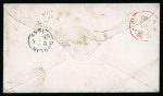 Stamp of Ireland » Postal History (Arranged alphabetically by County) 1857 (1.12) Envelope from Cork to Dublin, franked 1854-57