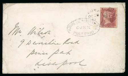 Stamp of Ireland » Postal History (Arranged alphabetically by County) Cork: 1861 (28.10) Envelope from Cork to Liverpool,