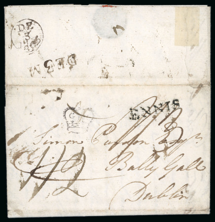 Stamp of Ireland » Pre-Stamp Postal History » Local Post Period - 1773-1840 1805 (1.12) Folded entire sent from Ennis to Dublin,