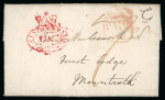 Stamp of Ireland » Pre-Stamp Postal History » Independant Post Office Period - 1784-1831 1819 (4.1) Folded entire to Mountrath, showing a red-crowned