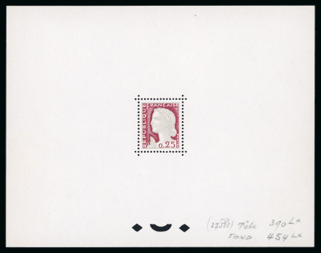 Stamp of France » Émissions à partir de 1900 1960, 2 épreuves de couleur au type Marianne de Décaris