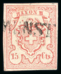 Stamp of Switzerland / Schweiz » Rayonmarken » Rayon III, kleine Ziffer (Cts.) 1852, Rayon III kleine Wertziffern Centimes