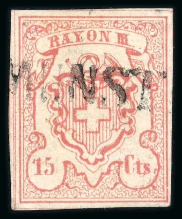 Stamp of Switzerland / Schweiz » Rayonmarken » Rayon III, kleine Ziffer (Cts.) 1852, Rayon III kleine Wertziffern Centimes