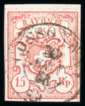 Stamp of Switzerland / Schweiz » Rayonmarken » Rayon III (grosse Ziffer) 1852, Rayon III grosse Wertziffern