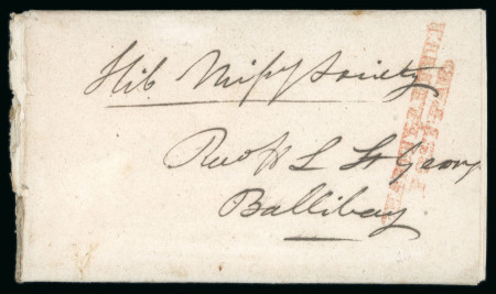 Stamp of Ireland » Pre-Stamp Postal History » Independant Post Office Period - 1784-1831 1822 (November) London Missionary Society Journal to