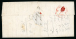 Stamp of Ireland » Pre-Stamp Postal History » Independant Post Office Period - 1784-1831 1820 (7.6) Folded letter sheet, rated "1/9" and showing