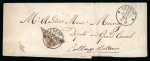 Stamp of Switzerland / Schweiz » Sitzende Helvetia Ungezähnt » 1857-62 Berner Druck, Dickes Papier 1861, 5 Rp. braun, diagonale Halbierung