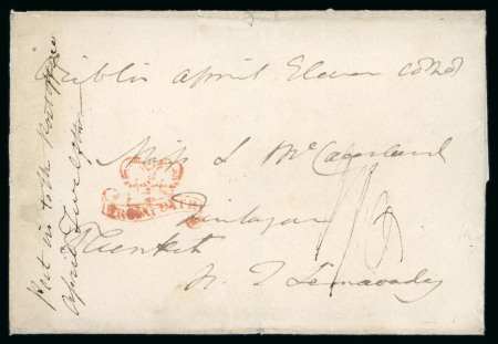 Stamp of Ireland » Pre-Stamp Postal History » Independant Post Office Period - 1784-1831 1828 (12.4) Folded letter sheet, rated "1/6" and showing