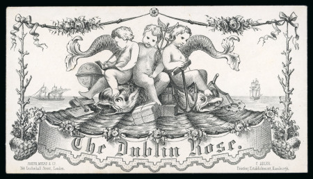 Stamp of Ireland » GB Used In Ireland The Dublin Rose unused decorative printed envelope,