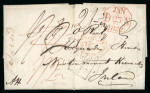 Stamp of Ireland » Pre-Stamp Postal History » Independant Post Office Period - 1784-1831 1822 (23.1) Folded entire from Edinburgh to Newtownmountkennedy