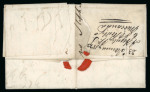 Stamp of Ireland » Pre-Stamp Postal History » Independant Post Office Period - 1784-1831 1822 (23.1) Folded entire from Edinburgh to Newtownmountkennedy