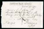 Stamp of Ireland » Pre-Stamp Postal History » Independant Post Office Period - 1784-1831 1823 (15.7) Folded entire from Edinburgh to Newtownmountkennedy
