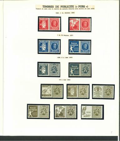 Stamp of Belgium » Collections Advertising stamps : 1927-1941, dozens of mint and used collection