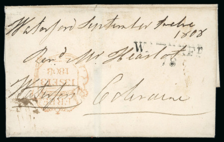Stamp of Ireland » Pre-Stamp Postal History » Independant Post Office Period - 1784-1831 1809 (13.9) Folded letter sheet from Waterford to Colrainerated