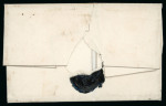 Stamp of Ireland » Pre-Stamp Postal History » Independant Post Office Period - 1784-1831 1809 (13.9) Folded letter sheet from Waterford to Colrainerated