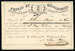 Stamp of Switzerland / Schweiz » Vorphilatelie Schweiz 1843, seltener Postschein für einen Wertbrief von 140 Franks