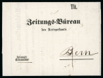 Stamp of Switzerland / Schweiz » Vorphilatelie 1861, Postformular als seltene Zeitungsreklamation