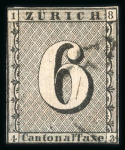 Stamp of Switzerland / Schweiz » Kantonalmarken » Zürich Fälschung eines Probedrucks der Zürich 4 und der Zürich 6