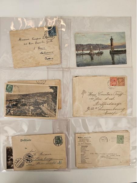 Stamp of Large Lots and Collections 1880-1950, in a box dozens of all world covers and cards
