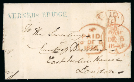 Stamp of Ireland » Postal History (Arranged alphabetically by County) Armagh - Vernersbridge: 1846 (3.12) Folded letter sheet