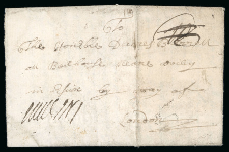 Stamp of Ireland » Pre-Stamp Postal History » Early Period - 1657-1784 1720 (20.4) Folded entire from Edmond Raine, agent