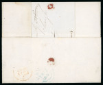 Stamp of Ireland » Postal History (Arranged alphabetically by County) Cavan - Ballyhaise: 1847 Folded entire to Dublin, franked