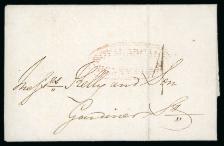 Stamp of Ireland » Pre-Stamp Postal History » Local Post Period - 1773-1840 1822 (16.4) Folded entire sent within Dublin to Gardiner