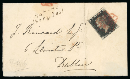 Stamp of Ireland » Postal History (Arranged alphabetically by County) Dublin - Raheny: 1839-41 Folded entire & large part