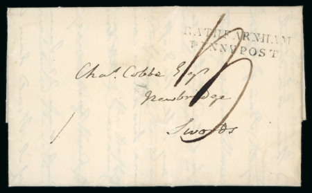 Stamp of Ireland » Postal History (Arranged alphabetically by County) Dublin - Rathfarnham: 1836 Folded entire Rathfarnham