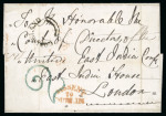 Stamp of Ireland » Pre-Stamp Postal History » Independant Post Office Period - 1784-1831 1850-51 Entire and envelope to Brighton and London
